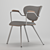ROXA: Stylish Metal and Wood Designer Chair 3D model small image 7