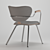 ROXA: Stylish Metal and Wood Designer Chair 3D model small image 8