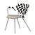 ROXA: Stylish Metal and Wood Designer Chair 3D model small image 10