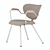 ROXA: Stylish Metal and Wood Designer Chair 3D model small image 12