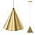 Sleek Metal Pendant Lamp 3D model small image 1