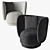 Rico Armchair: Modern Elegance by Ferm 3D model small image 3