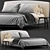 Luxury Italian Flou Olivier Bed 3D model small image 1