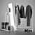 Modern Entryway Set: Mirror, Clothes Rack, Ottoman | Ikea 3D model small image 2