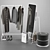 Modern Entryway Set: Mirror, Clothes Rack, Ottoman | Ikea 3D model small image 3