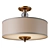 Elegant Black Virginia Ceiling Light 3D model small image 1
