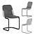 Elegant Thorne Leather Desk Chair 3D model small image 1