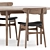 Carl Hansen & Son CH337 Dining Table and CH30P Chair Set 3D model small image 3