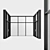 Panoramic Door: Elegant Entrance Upgrade 3D model small image 1