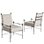 Amalfi Adjustable Chain Back Lounge Chair 3D model small image 1