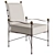 Amalfi Adjustable Chain Back Lounge Chair 3D model small image 2