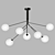 Minimalist Sputnik Chandelier with Adjustable Arms 3D model small image 2