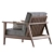 Mid Century Wooden Armchair: Classic Design for Modern Living 3D model small image 3
