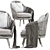Elegant Daisy Swivel Chair 3D model small image 3