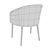 Angelica Upholstered Chair: Sleek and Stylish 3D model small image 4