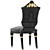 Mosaic Elegance Blonde Dining Chair 3D model small image 2