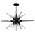 Ariel Starburst Chandelier: Elegant Illumination for Any Space 3D model small image 3