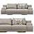 Fendi Casa Artu 2014: Elegant Luxury Sofa 3D model small image 4