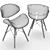 Mid-Century Walnut Dining Set 3D model small image 5