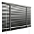 Black Metal Blinds 900mm 3D model small image 2