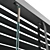 Black Metal Blinds 900mm 3D model small image 3