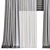 Elegant Draped Curtain 875 3D model small image 2