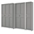 Ikea PAX-Grimo Wardrobe: White Frame, Various Door Colors 3D model small image 2