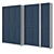 Ikea PAX-Grimo Wardrobe: White Frame, Various Door Colors 3D model small image 3