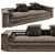 Modern Minotti Yang 3 Sofa 3D model small image 1