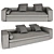 Modern Minotti Yang 3 Sofa 3D model small image 3