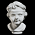 Italian Carved Marble Girl Bust 3D model small image 5
