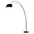 Sleek Black Lee Floor Lamp 3D model small image 1