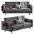 Luxury Landskrona Sofa: Modern Scandinavian Design 3D model small image 2