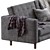 Luxury Landskrona Sofa: Modern Scandinavian Design 3D model small image 7