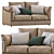 Elegant Leather Sofa by Ferlea 3D model small image 6