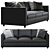 Sleek Ikea Finnala Leather Sofa 3D model small image 2