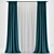 Flamish Fold Curtain: Elegance Unfolded 3D model small image 6