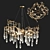 Elegant Aqua Chandelier Collection 3D model small image 3