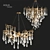 Elegant Aqua Chandelier Collection 3D model small image 6