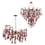 Elegant Aqua Chandelier Collection 3D model small image 7