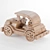 Vintage Wooden Toy Car 3D model small image 2
