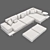 Contemporary Velvet Sofa - Modern Elegance 3D model small image 6