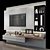 Sleek TV Stand Shelf 3D model small image 3