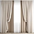 Elegant Poly Curtain Set 3D model small image 1