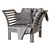 ÄPPLARÖ Garden Chair: Brown Stain/Beige Cushion 3D model small image 4