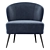 Kitts 2013 Armchair: Elegant Design & Comfort 3D model small image 3