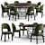 Elegant Flexform Mood Dining Set 3D model small image 1