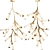 Gold Cylinder Branches Chandelier 3D model small image 1