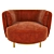 Elegant Vintage Chair: Wave 3D model small image 1