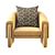 Elegant Luke Armchair: Modern Design, Luxurious Comfort 3D model small image 2